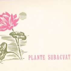 TSV$ - CARNET ANIVERSARE FILATELICA 1966 LP 634 PLANTE SUBACVATICE MNH/**