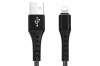 CABLU DATE INCARCARE FISH LIGHTNING(APPLE) 1M 2.4A NEGRU