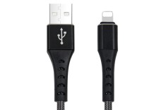 CABLU DATE INCARCARE FISH LIGHTNING(APPLE) 1M 2.4A NEGRU