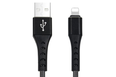 CABLU DATE INCARCARE FISH LIGHTNING(APPLE) 1M 2.4A NEGRU foto