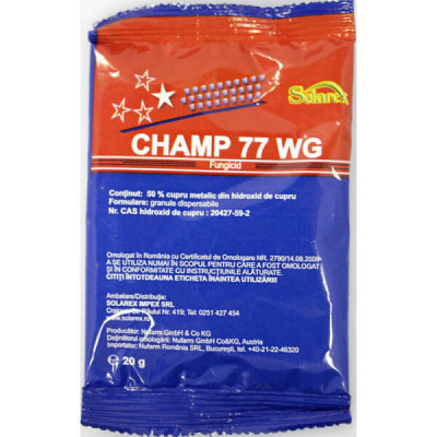 Champ 77WG 20 gr fungicid cupric de contact, NuFarm (cartof, castraveti, tomate, vita de vie, mar) foto