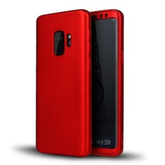 Husa FullBody Silicon MyStyle Red pentru Samsung Galaxy S9 acoperire completa 360 grade cu folie de protectie