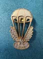 Insigna parasutist militar Romania varianta aniversara 10 ani perioara RSR