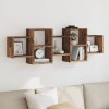 Raft perete lemn vechi 129x18x42 cm, lemn prelucrat, raft suspendat, depozitare, design economisire spatiu, usor de curatat