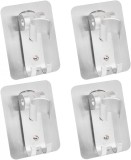 Set de 4 suporturi pentru capul de dus Jsmtkj, aluminiu, argintiu, 10 x 7,5 x 6 cm