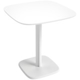 HOMCOM Masă de dining pentru 4 persoane masă de bucătărie pătrată stil modern cu blat aspect lemn, 70 x 70 cm, alb | Aosom Romania