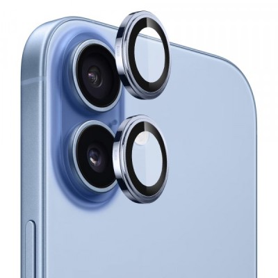Folie de protectie Camera Spate Blueo Sapphire Crystal pentru Apple iPhone 17, Sticla Securizata, Albastra foto