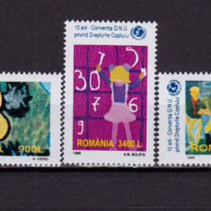 RO 1999 LP 1497,"Aniv. Conventiei O.N.U.-drepturile copilului",serie ,MNH