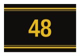 Sticker autoadeziv nr. 48 - Signetten SAFE auriu pe fundal negru