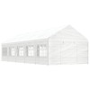 Gossi foisor cu acoperis, alb, 11,15x4,08x3,22 m, polietilena