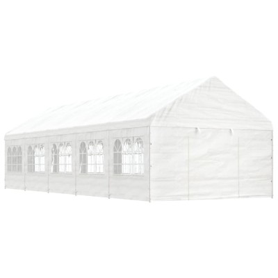 Gossi foisor cu acoperis, alb, 11,15x4,08x3,22 m, polietilena foto
