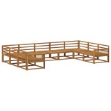 vidaXL Set de canapele de exterior 9 pcs natural Lemn Solid de Acacia 3382887