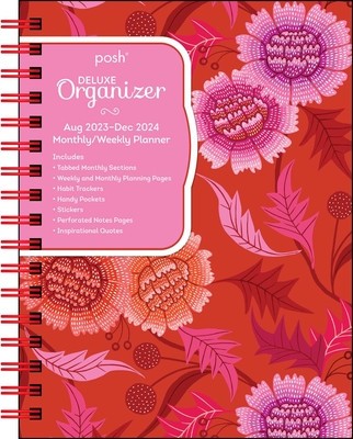 Posh: Deluxe Organizer 17-Month 2023-2024 Monthly/Weekly Softcover Planner Calen: Dahlia Days foto