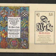 D.D.R.1983 500 ani nastere M.Luther:reformator-Bl. SD.502