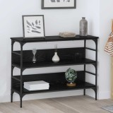vidaXL Masă de consolă Stejar negru 100 x 32 x 75 cm Lemn compozit 883555