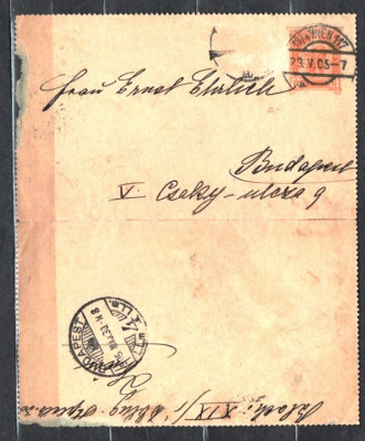 AUSTRIA 1905 - CARTE POSTALA CIRCULATA, Y2 foto
