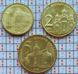 Set de 3 monede Serbia 1, 2, 5 Dinars 2013 UNC - A021