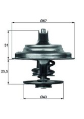 MAHLE TX 23 79D termostat,lichid racire