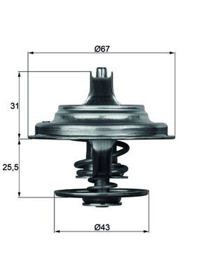 MAHLE TX 23 83D termostat,lichid racire