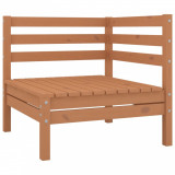 Canapea de colt pentru gradina, maro miere, lemn masiv de pin GartenMobel Dekor, vidaXL