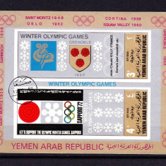 Yemen 1968 Sport, Olympics, imperf.sheet, used AI.003