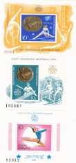 1976 LP 925 MEDALII OLIMPICE J.O. DE VARA MONTREAL COLITA NED. + 2 DANTELATE MNH foto