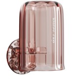 Suport multifunctional 2 in 1, pahar si suport pentru periuta de dinti, flippy, plastic, dimensiune: 10.4 x 7.3 x 7.3 cm, roz