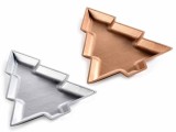 Cumpara ieftin Set 2 platouri lemn argintiu cupru 26.5x29.5 cm