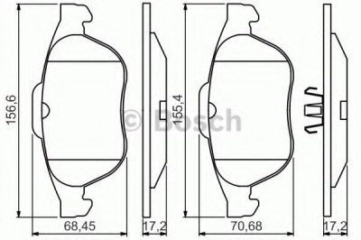 Set placute frana,frana disc RENAULT SCENIC I (JA0/1) (1999 - 2003) BOSCH 0 986 495 264 foto