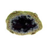 Inel reglabil statement masiv cu agat negru natural 4A