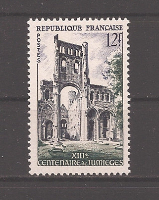 Franta 1954 - Aniversarea a 1300 de ani a Biserici Jumi&amp;eacute;ges, MNH foto