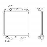 Radiator racire Suzuki Alto (Ef), 01.1995-03.2002, Motorizare 1.0 40kw Benzina, cutie Manuala, tip Denso, diametru intrare/iesire 25/25mm, dimensiune, SRLine