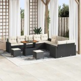 Cumpara ieftin Set de canapele pentru gradina 13 buc. Negru poliratan