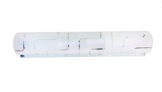 Aplica oglinda 2 e27, pentru perete, schelet inox cu oglinda, abajur alb cu transparent foto