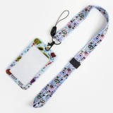Ecuson flexibil pentru legitimatie cu snur, 9x5.5 cm, Albastru, CMCLASS