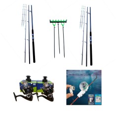 2 Lansete Power Feeder 3,90m, 2 Mulinete IF 5000, Senzori, Suporti