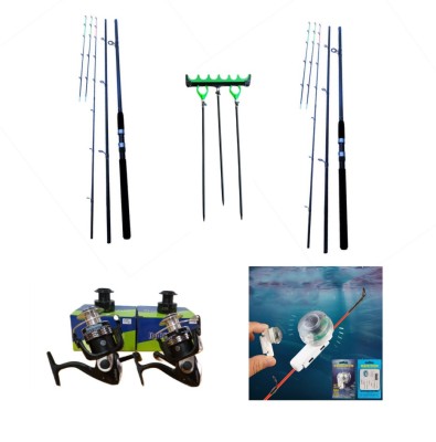 2 Lansete Power Feeder 3,90m, 2 Mulinete IF 5000, Senzori, Suporti foto