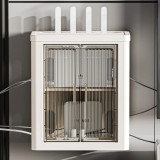 Suport pliabil pentru depozitare router wifi, autoadeziv, dimensiuni 33 cm x 28 cm x 14.3 cm, alb