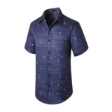 Cămașă hawaiană pentru bărbați, casual, cu buzunar frontal, cămașă hawaiană excentrică pentru bărbați, cu m&acirc;neci scurte, cu model floral, cu nasturi,