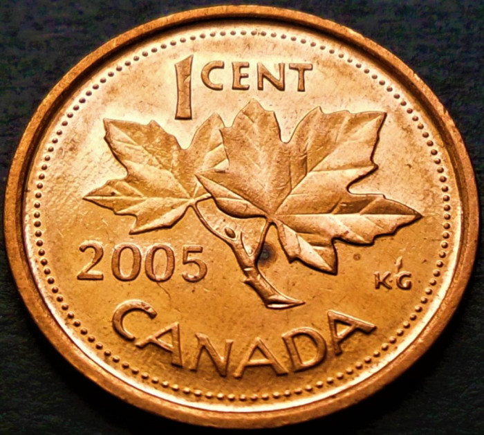 Moneda 1 CENT - CANADA, anul 2005 * cod 456