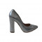 Pantof elegant de culoare argintie, model trendy cu toc inalt
