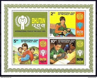 BHUTAN 1979 ANUL INTERNATIONAL AL COPILULUI foto