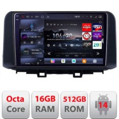 Navigatie Hyundai Kona 2017-2022 Edotec Kit-1058 8 core QLED 2K 16+512 360 Android Waze USB Navigatie Internet Youtube Radio CarStore Technology