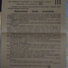 Afiș electoral PROGRAMUL PARTIDULUI NAȚIONAL LIBERAL GH. BRĂTIANU - anii 1930