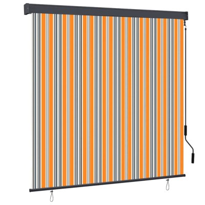 vidaXL Jaluzea Rulou de Exterior Dungi Galben și albastru 180 x 250 cm foto