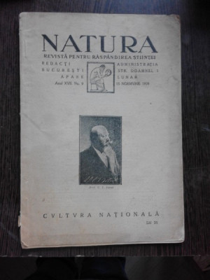 REVISTA NATURA NR.9/1928 foto