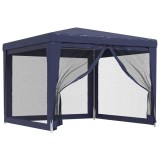 Cumpara ieftin Cort de petrecere cu 4 pereti din plasa, albastru, 3x3 m, HDPE