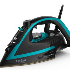 Fier de calcat Tefal Puregliss FV8066E0, 3000 W, abur variabil 50 g/min, Colector Micro Calc, Oprire automata, (Negru/Albastru)