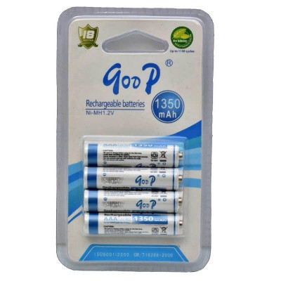 Set 4 acumulatori AAA reincarcabili, R3, 1.2 V, 1350mAh, Good, NI-MH foto