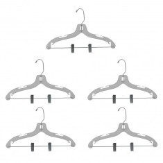 Set 5 umerase haine din plastic si metal 43x25x1.1cm Grunberg HG-016 foto